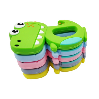 Adorable Silicone Teether: Soothe your baby's sore gums with our cute silicone teether. Made from safe, BPA-free silicone, it's the perfect companion for teething relief. Easy to grasp and featuring playful designs, it's sure to delight your little one. Shop now!