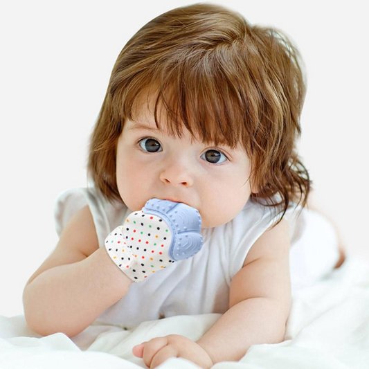 Discover the ultimate solution for your baby's teething discomfort with our innovative Glove Teether. Crafted with safety and comfort in mind, our glove teether features a charming design and high-quality silicone surface to massage and soothe your little one's gums. Perfect for promoting self-soothing and fine motor skills development, our BPA-free, PVC-free, and phthalate-free teether glove is a must-have accessory for every parent.