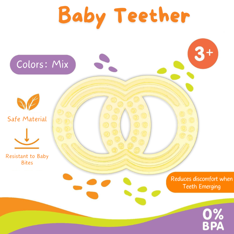 Discover the perfect soothing companion for your little one with our Adorable Design Soft Silicone Baby Teether. Crafted with safety and comfort in mind, our teether combines cute designs with gentle silicone for a delightful chewing experience. Explore now for teething relief and smiles all around! Get yours from babyfairy.pk