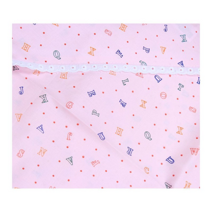 Discover our Soft Cotton Baby Changing Sheet, featuring a cute alphabet print design. Made from soft cotton material, it ensures a comfortable changing experience for your baby. Available in sky blue, baby pink, and light green. Buy now from babyfairy.pk for a stylish and practical addition to your baby care essentials.