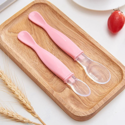 Discover the perfect feeding companion for your little one! Our adorable Feeding Spoon Set not only makes mealtime fun but also includes a teether on one end for soothing those teething gums. Shop now for a spoonful of joy! Order now from Babyfairy.pk