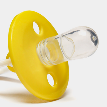 Soothe your baby with the Cute Soft Silicone Baby Pacifier by Camera, available in adorable colors Blue, Yellow, Baby Pink, and Light Green. Made from high-quality, BPA-free silicone, this pacifier ensures comfort and safety. Buy now from babyfairy.pk for a reliable and soothing solution for your little one.