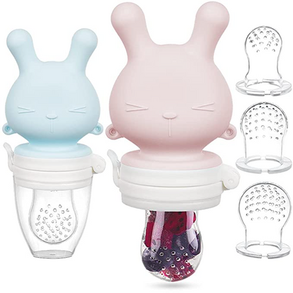 Discover the perfect blend of safety and innovation with our Rabbit Design baby fruit feeder featuring an inflatable squeezer. Introduce your little one to a world of flavors while ensuring a mess-free feeding experience. Shop now for a delightful journey into nutritious exploration! Buy now at Babyfairy.pk