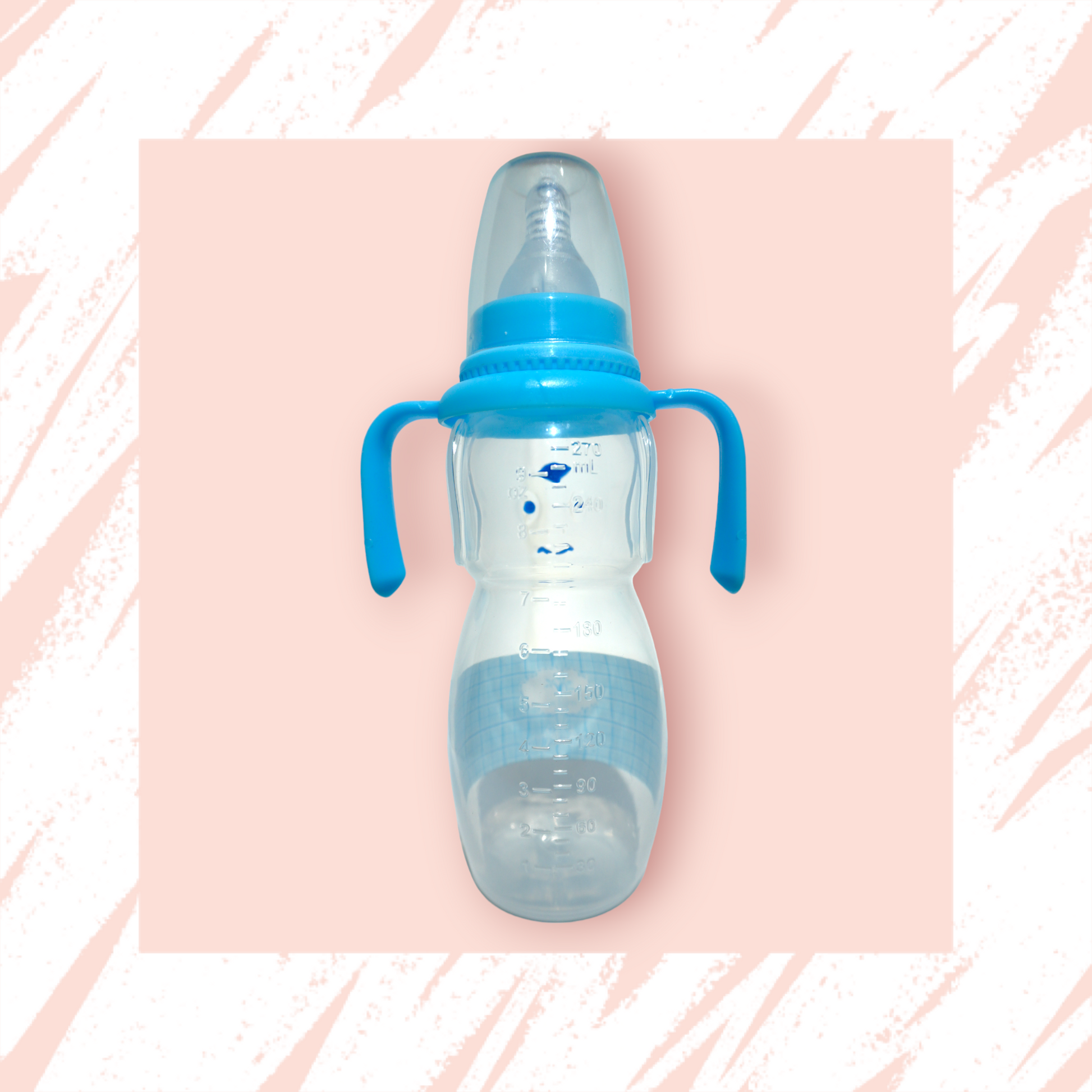 Discover the Plastic Slim Neck Baby Feeder with Handles from Minitree, available at Babyfairy.pk! Made from 0% BPA material with a 260ml capacity, this transparent feeder features an adorable baby face design. Ideal for babies 6+ months, it includes an anti-flatulence feature and is crafted with environment-friendly ink. Available in cute light blue and baby pink colors.