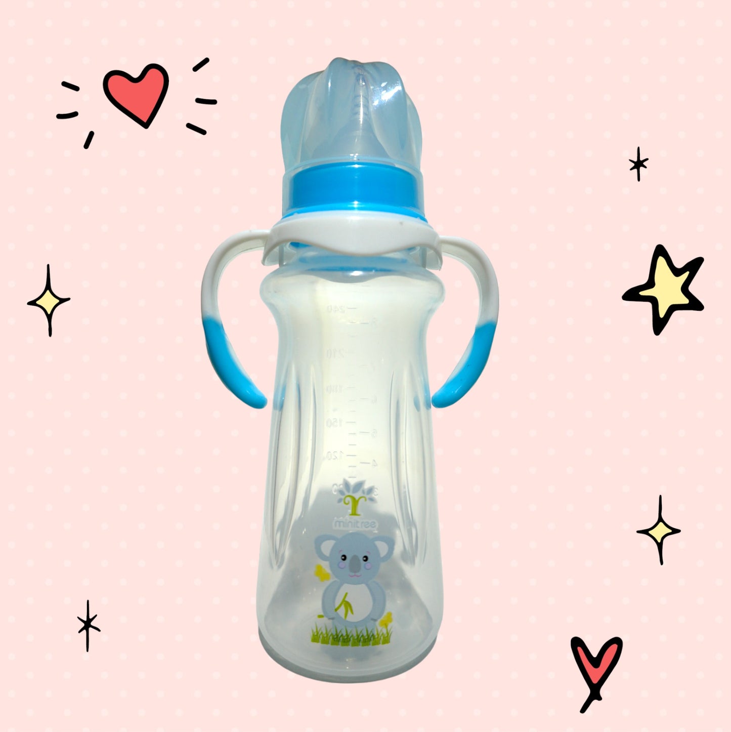 Make feeding time fun and easy with the Minitree Bear Feeder! 🐻💛 Perfectly designed for little hands, this 260ml/8.8Oz baby feeder features an adorable yellow bear graphic and soft, easy-to-grip handles that encourage independence. Made from high-quality, BPA-free materials, it ensures safe and joyful feeding for your baby. Enhance your baby’s feeding experience with this delightful and functional bottle! Buy Now from Babyfairy.pk