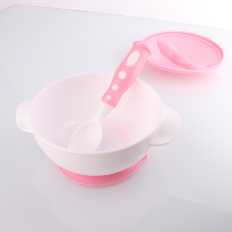 Introducing our Baby Bowl and Spoon Set: Perfect for mealtime adventures! Designed with a convenient suction cap at the bottom of the bowl, ensuring stability during feeding. Crafted from safe, durable plastic, it's easy to clean and gentle on baby's delicate skin. Available in charming baby pink and soothing light blue colors at babyfairy.pk. Elevate mealtime with safety and style!